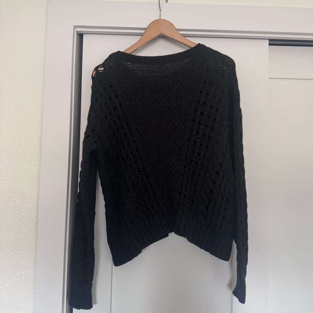 Vince‎ Black Cable Knit Sweater - Picture 4 of 6